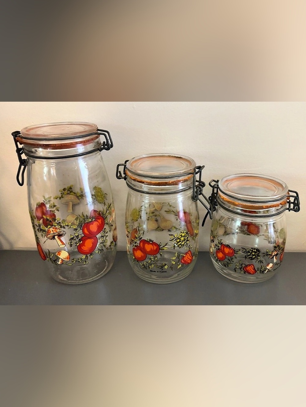 Vintage MCM Arc France Spice of Life Cannisters